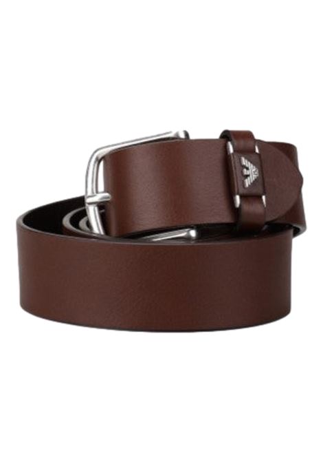 Cintura in pelle con fibbia logata EMPORIO ARMANI | Cinture | Y4S571 Y740G80005